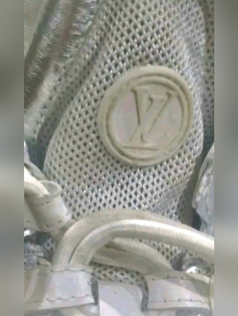 AUTHENTIC Louis Vuitton Silver Mesh High-Tops Archlight Sneakers. Size 6 - Picture 6 of 6